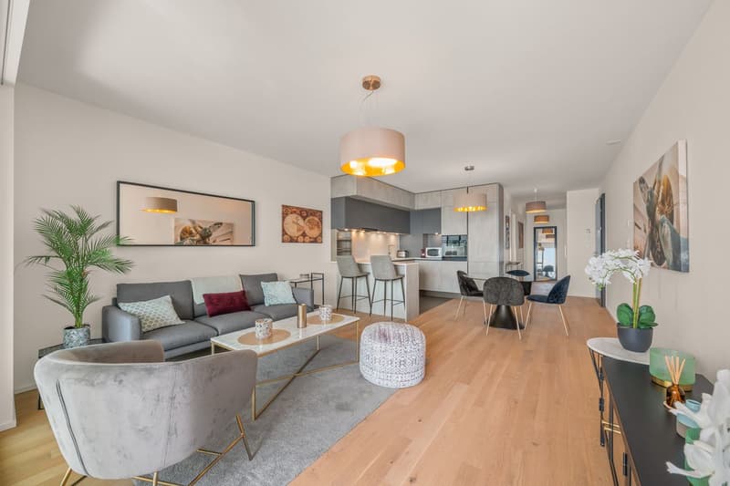 Superbe appartement meublé de luxe avec vue à Puidoux -Chexbres (6)