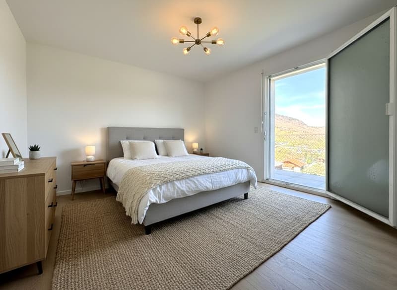 Villa mit 4,5 Zimmern, neu und mit schöner Aussicht auf die Ebene. (4)