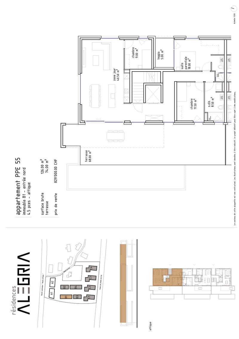 Plan de l'appartement