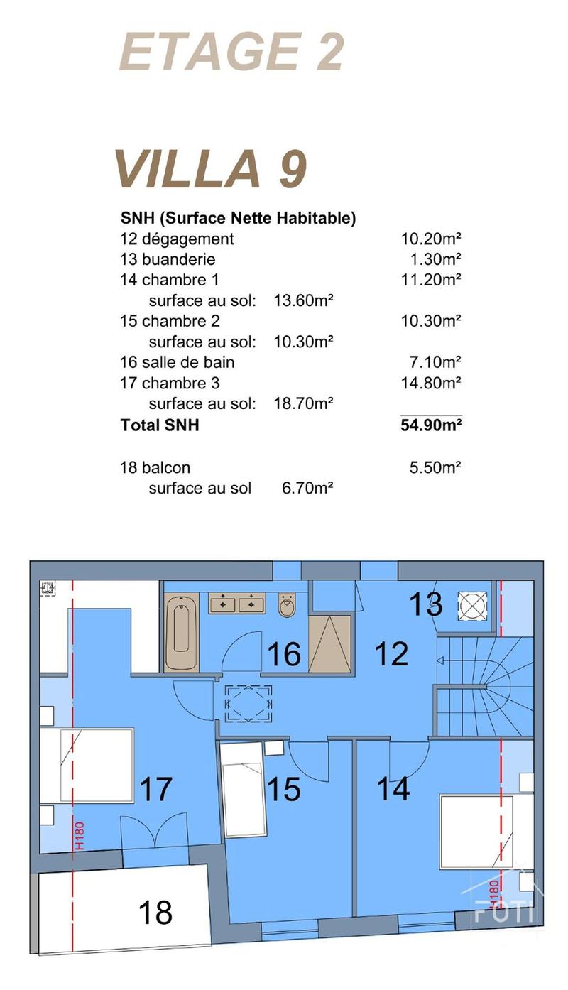 Plan du 2ème étage