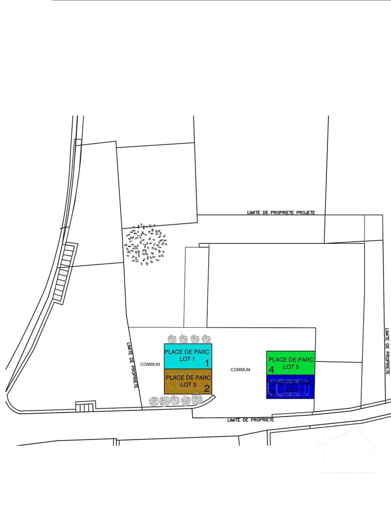 Plan des places de parc