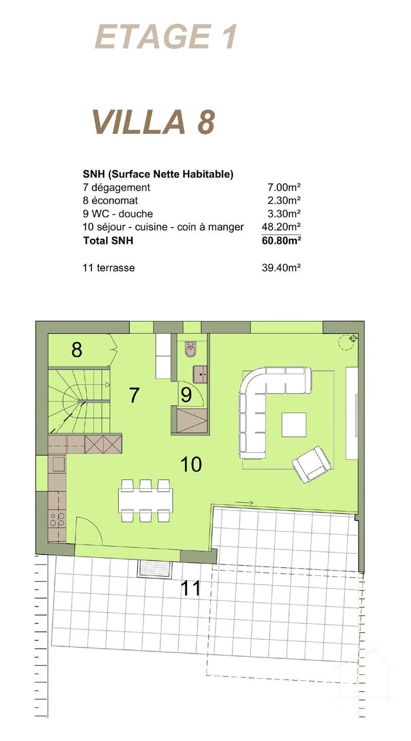 Plan du 1er étage