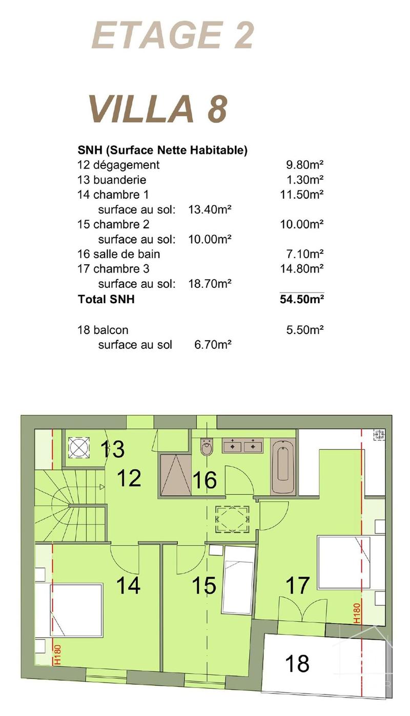 Plan du 2ème étage