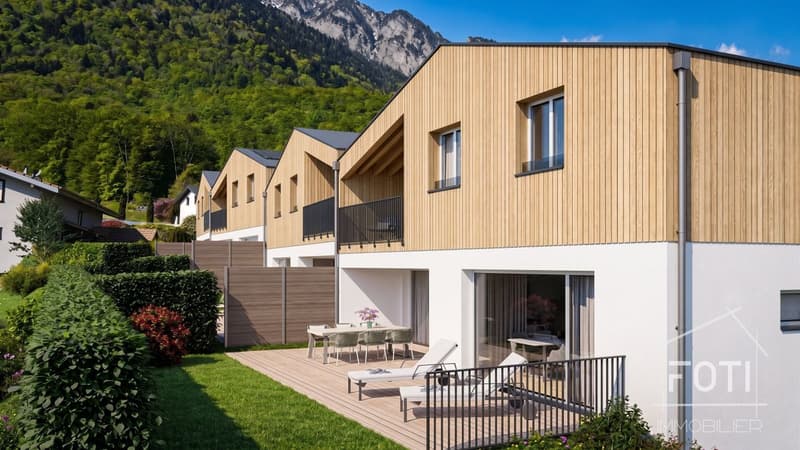 Façade et jardin - image de synthèse