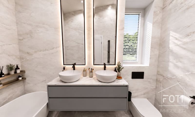 Salle de bains - image de synthèse