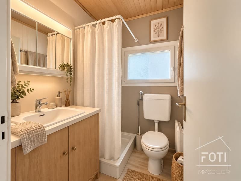Home staging virtuel de la salle de douche