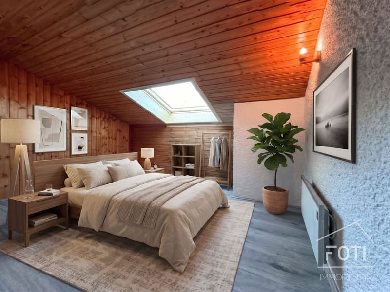 Chambre mansardée
