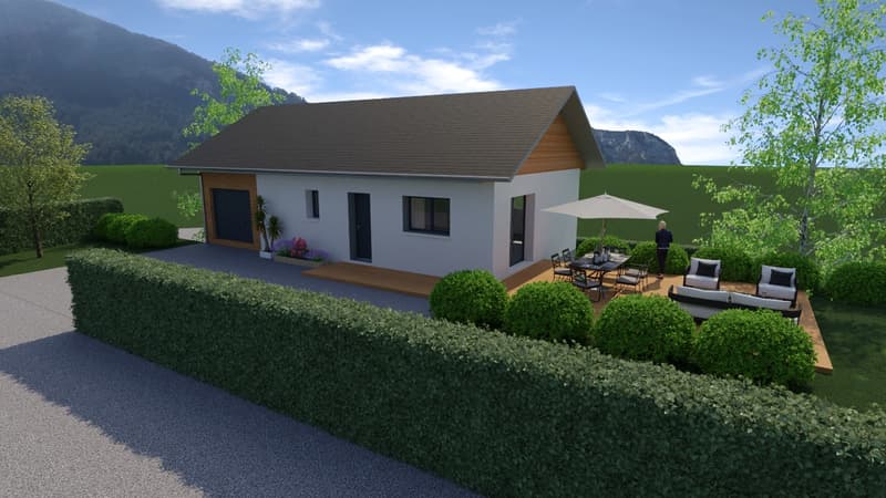 Casa + terreno + garage + parcheggi, vista Mt Blanc & Jura (5)