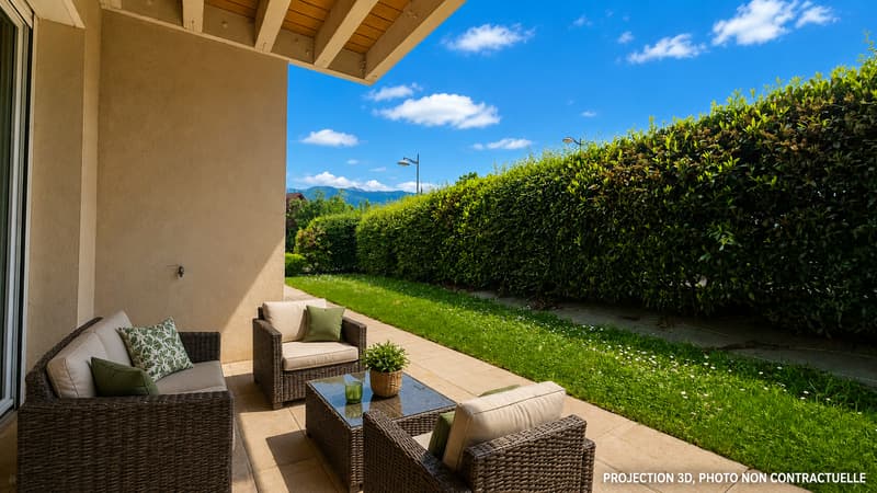 Peron, T3 de 76m2 avec terrasse/jardin 103m2, cave et 2 parkings (2)