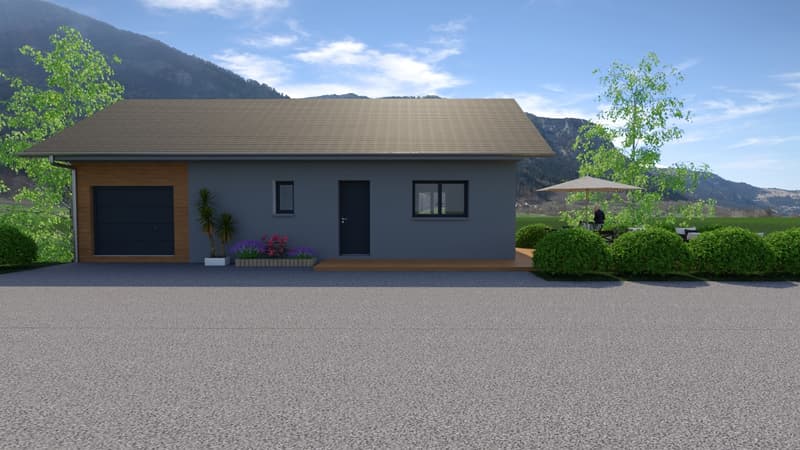 Maison + terrain + garage + parkings, vue Mt Blanc & Jura (10)