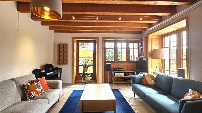 Prévessin-Moëns   Charmante maison villageoise en pierre de 220 m² habitable, à deux pas du centre (5)