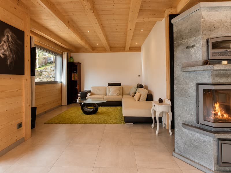 Magnifique chalet avec 110 m² de garages et vue panoramique sur les montagnes (4)
