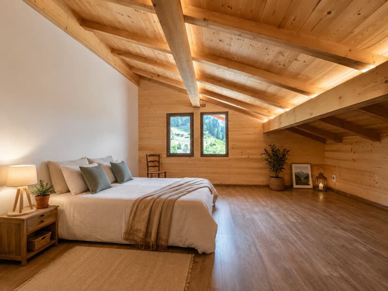 Magnifique chalet avec 110 m² de garages et vue panoramique sur les montagnes (11)
