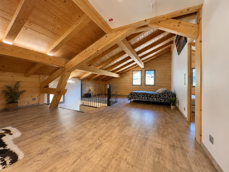 Magnifique chalet avec 110 m² de garages et vue panoramique sur les montagnes (9)