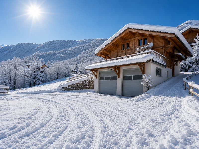 Magnifique chalet avec 110 m² de garages et vue panoramique sur les montagnes (2)