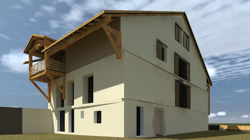 CHEVRY, Attique en duplex, T5 de 137m2 dans grange rénovée (8)