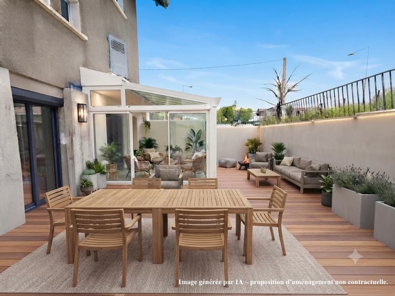 T4 entièrement rénové avec jardin, terrasse et véranda Thonon-les-Bains (7)