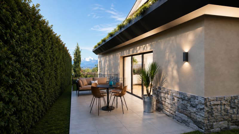 Rez-de-jardin vue Mont-Blanc (1)
