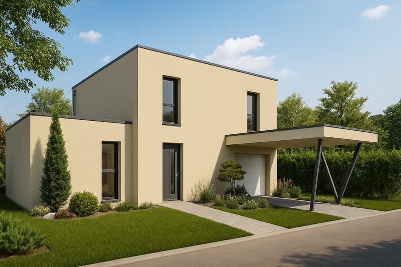 Casa a tetto piano moderna a Saint Louis, vicino al confine svizzero (2)