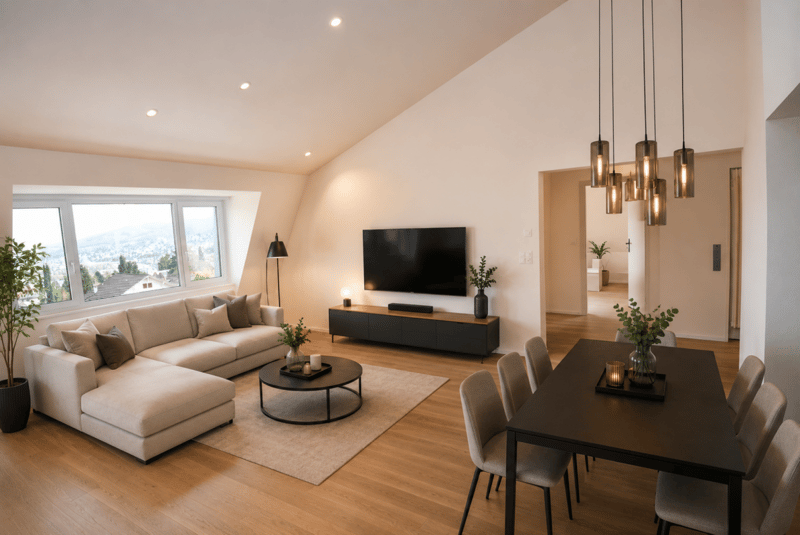 Wohnen über den Dächern - moderne Dachwohnung mit Charme (1)