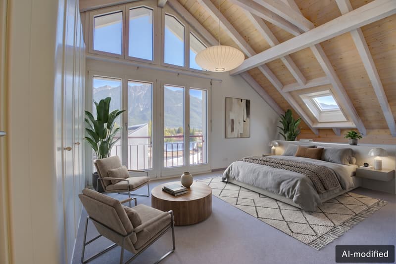 5.5-Zi. Attika-Maisonettewohnung mit Galerie, Südbalkon & Bergpanorama (8)