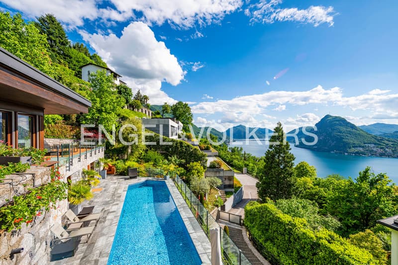 Esclusiva villa di design con vista lago e piscina (1)