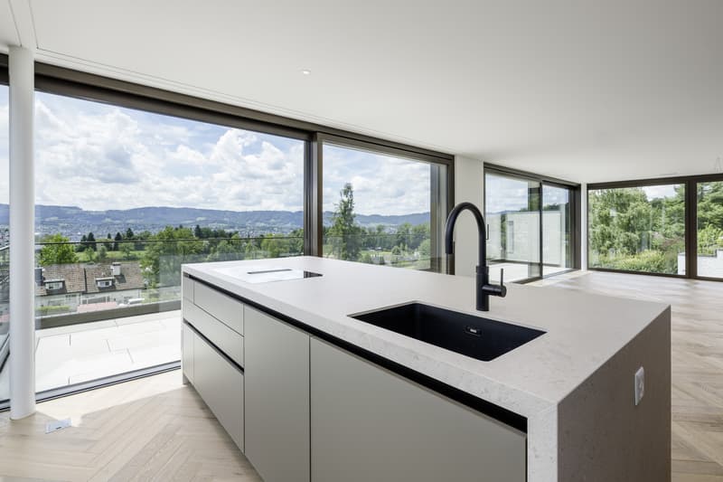 Exklusives Penthouse mit Dachterrasse & Panoramablick auf See & Berge (2)