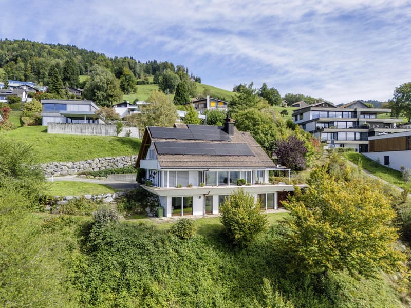 Habitation élégante avec beaucoup d'espace et une vue panoramique sur le lac et les Alpes (1)