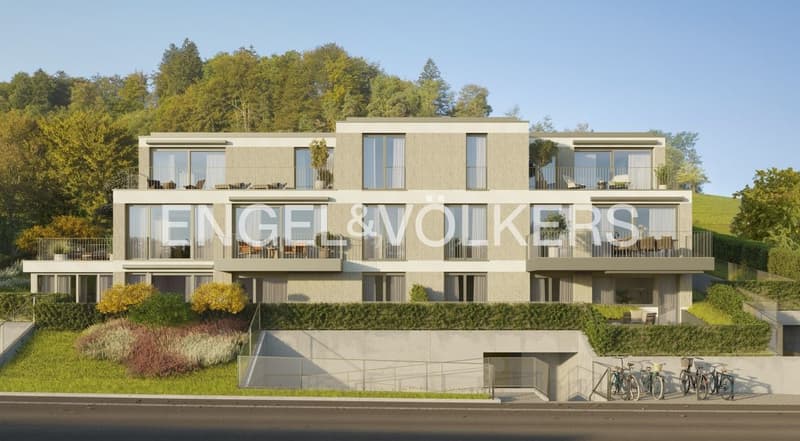 Appartement exclusif de 2,5 pièces avec vue panoramique sur le lac de Zurich, les Alpes (3)