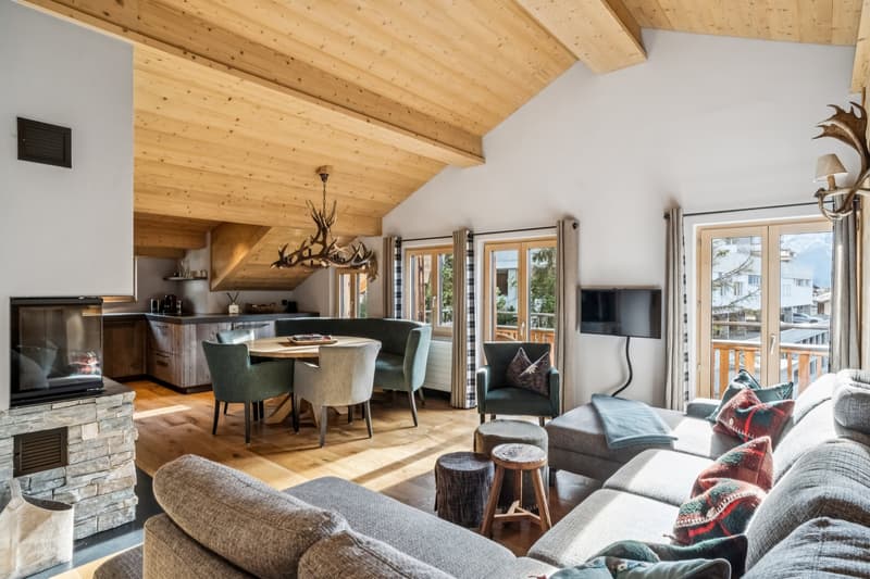 Charming Penthouse with Panoramic View in Grächen (4)