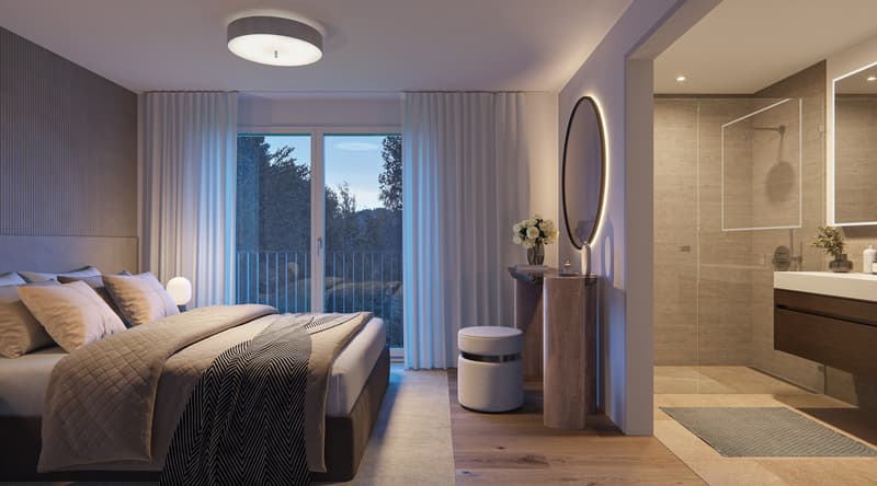 Appartement en attique de 4,5 pièces dans un immeuble neuf avec vue lointaine (4)