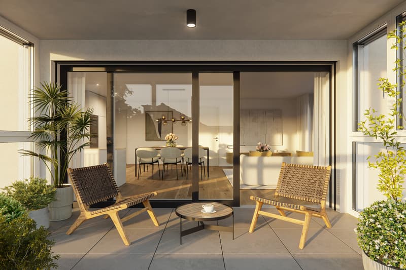 Appartement en attique de 4,5 pièces dans un immeuble neuf avec vue lointaine (3)