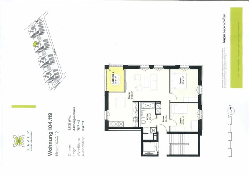 Xaver-Areal, Binningen - appartamento 3 1/2 locali moderno in affitto (11)