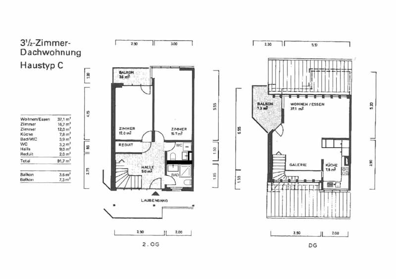 In the popular Freuler quarter - modern maisonette attic apartment with 2 balconies (12)