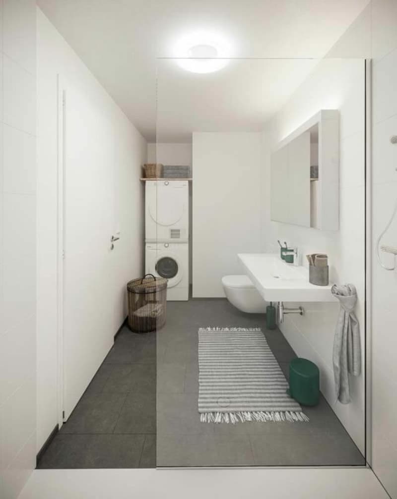 Dusche/WC mit WM/Tumbler