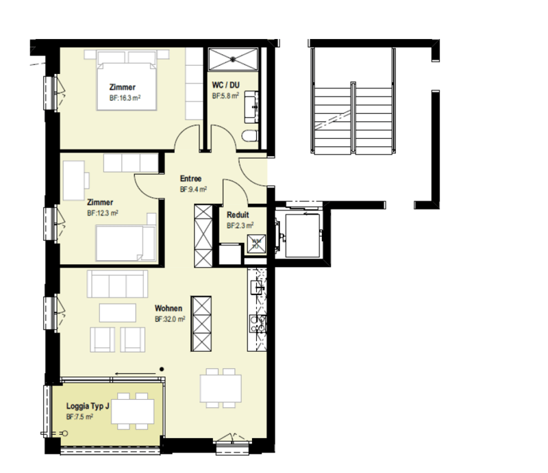 Xaver-Areal, Binningen - moderne 3 1/2-Zimmer-Wohnung im 2.OG (10)
