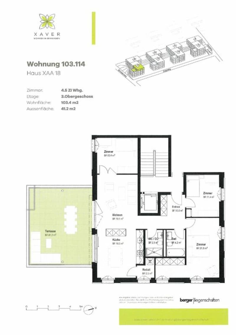 Xaver-Areal, Binningen - moderne 4 1/2-Zimmer-Wohnung mit grosser Dachterrasse (11)