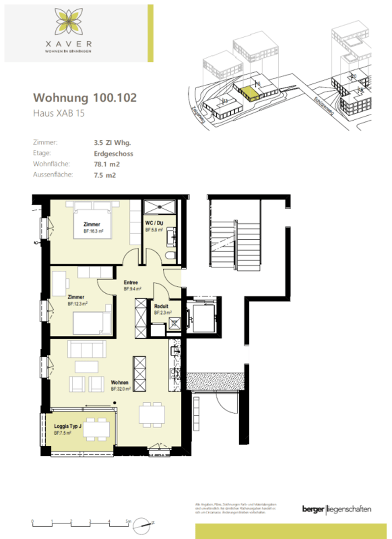 Xaver-Areal, Binningen - moderne 3 1/2-Zimmerwohnung im EG (11)