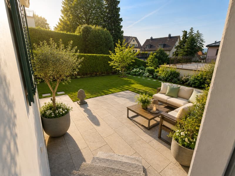 Villa am Zürichberg mit Blick auf die Stadt, See und Berge (6)