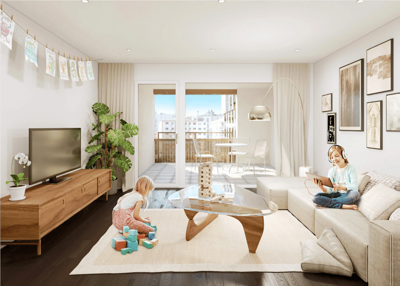 New D63 apartment, 3.5 rooms for rent on plan (2)