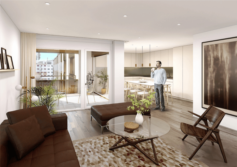 New D63 apartment, 3.5 rooms for rent on plan (3)