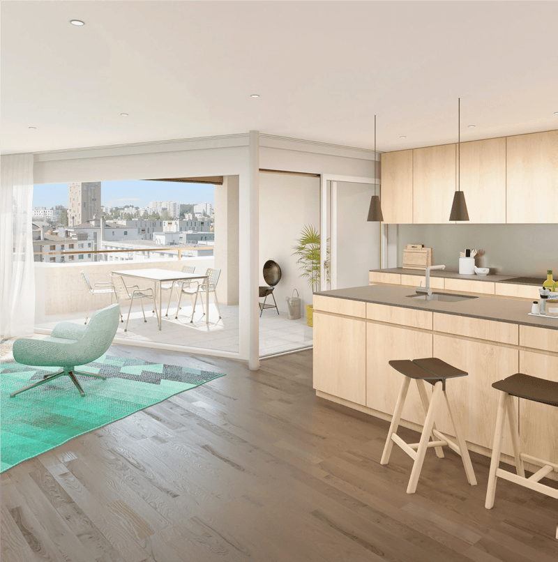 New D63 apartment, 3.5 rooms for rent on plan (4)