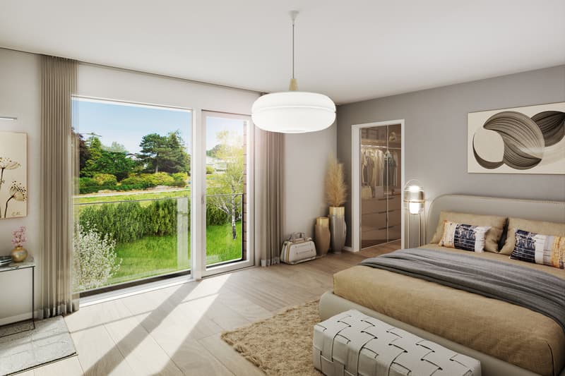 Chambre appartement A05 / Schlafzimmer Wohnung A05