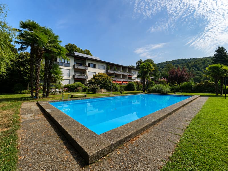 Ponte Capriasca: Élégant 2 pièces avec splendide terrasse immergée dans le vert et piscine condominiale (12)