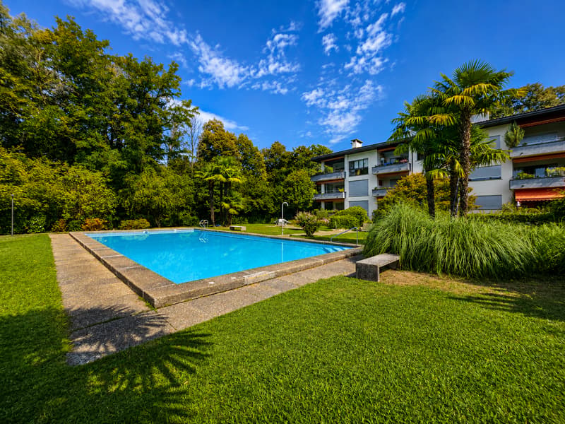 Ponte Capriasca: Élégant 2 pièces avec splendide terrasse immergée dans le vert et piscine condominiale (1)