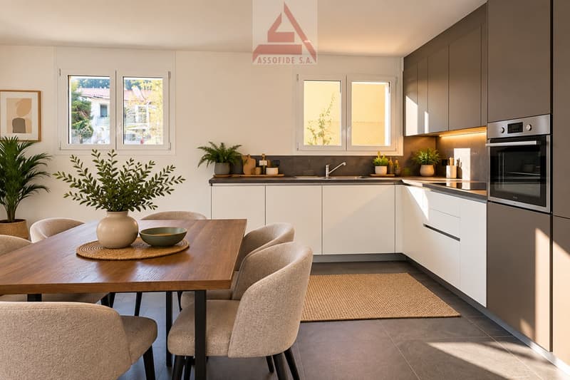 4.5 locali con giardino / 4.5 - Zimmerwohnung mit Garten (2)