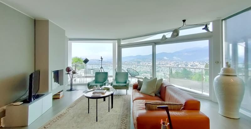 Lugano, Ruvigliana: Villa moderna ristrutturata vista lago (1)