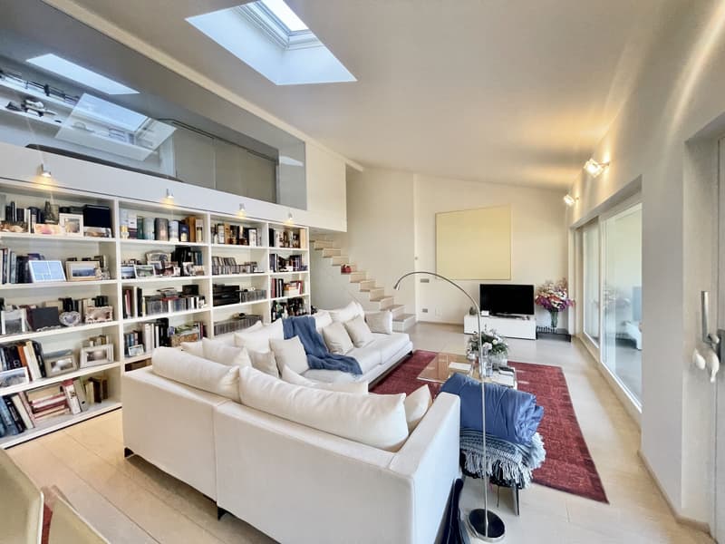 Morcote: Elegante attico rooftop anche 2° Residenza con vista lago di Lugano, 2.5 locali (2)