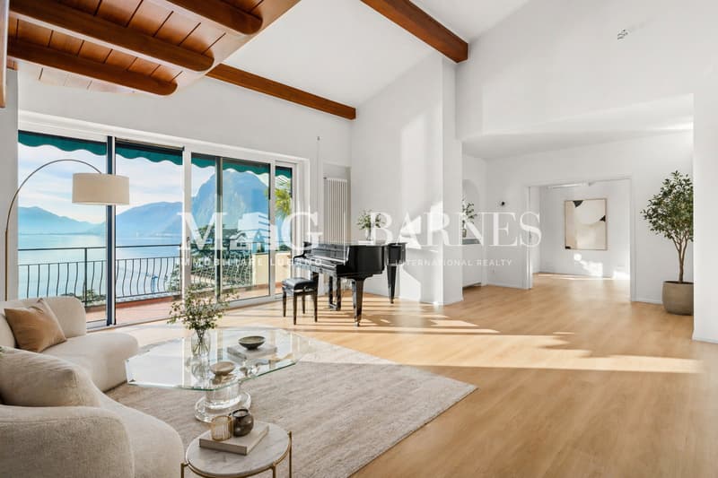 Lugano, Castagnola: Villa con piscina e vista lago panoramica (3)