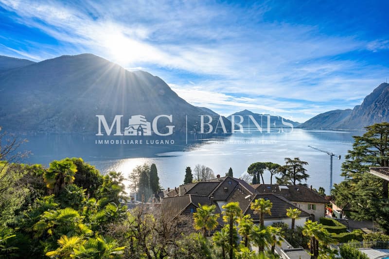 Lugano, Castagnola: Villa con piscina e vista lago panoramica (12)